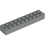 Lego kostka (kostička) 2x10, světle šedá (300602)